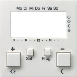 146903 Gira Abdeckung RTR 230 V mit Uhr System 55 Reinweiß Produktbild front M