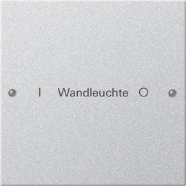 220126 Gira Wippenset 1fach, beschriftbar System 55 Farbe Alu Produktbild front M