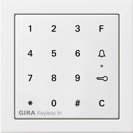 2605112 Gira Gira Keyless In Codetastatur Flächenschalter Reinweiß Produktbild