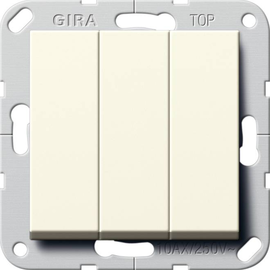 283001 Gira Wippschalter Ein/Aus 3fach System 55 Cremeweiß Produktbild