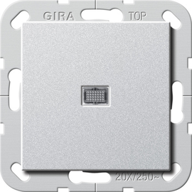 283426 Gira Wippschalter Aus 2p Kontroll 20A System 55 Farbe Alu Produktbild front M