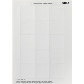 287002 Gira Beschriftungsbögen 51x51mm Zubehör Produktbild