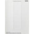 2872112 Gira Beschriftungsbögen 33,5x67mm Zubehör Reinweiß Produktbild