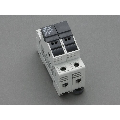 92002675 Ambus EASY Switch 31112 Sicherunghalter 2polig bis 32A 10x38 Produktbild Front View L