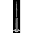 3020072 Dehn Tele-Blitzschutzmast ÜFL 16,38m St/tZn m. Flanschplatte 400x400mm Produktbild