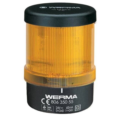 WE806 350 55 Werma LED Leuchte überwachbar BWM 24V DC YE Produktbild