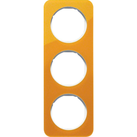 10132339 Berker R.1 Rahmen 3fach orange/polarweiß glänzend Produktbild