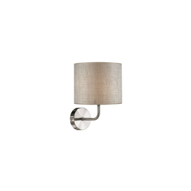 15430/29-A Leuchtwurm WL     ELEGANCE silbergimmer 1fl/Stoffschirm Silberglim Produktbild