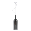 15761/15-A Leuchtwurm HL DSCHINNIE 1fl/verchromt/Glas grau dm18/H59/Kabell Produktbild front S