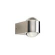 16538/7-NI Leuchtwurm WL VISION IP44 Up &Downlight/Nickel matt/Glaslins Produktbild front S