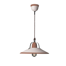 25300/21-W Leuchtwurm HL ASIAGO 1fl/Mess.brün./Kalksteinkruste Cotto dm Produktbild front M