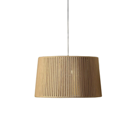 33060/50-NIGE Leuchtwurm HL DRUM 1fl/nickel matt/Schirm beige Diffuser P Produktbild front M