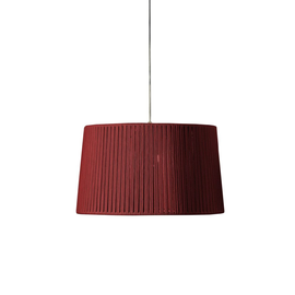 33060/50-NIRR Leuchtwurm HL DRUM 1fl/nickel matt/Schirm riojarot Diffuse Produktbild front M