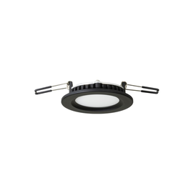 57650/7-SCW Leuchtwurm EL NEW ULTRATHIN rund/schwarz/24VDC kaltweiß 4 Produktbild front M