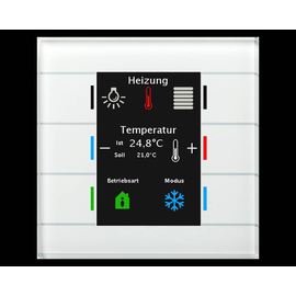 BE-GT2TW.01 MDT Glastaster II Smart WS 6 Sensorflächen mit Display und Temp. Produktbild