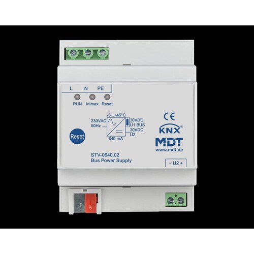 STV-0640.02 MDT Busspannungsversorgung, 4TE, REG, 640mA Produktbild Front View L