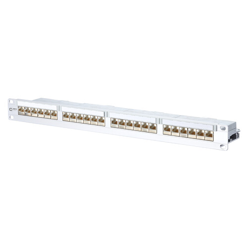 130856C-E Metz Connect E DAT C6A 24 Port 1HE modular Produktbild