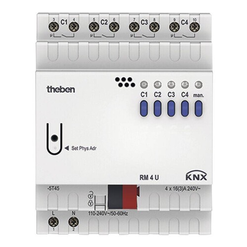 4940223 Theben THEBEN KNX Schaltaktor 4fach REG Produktbild