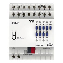 4940260 Theben THEBEN KNX Jalousieaktor 4fach 24V REG Produktbild front M