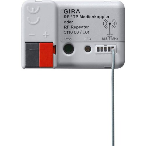 511000 Gira KNX RF/TP Medienkoppler oder RF Repeater Produktbild Front View L