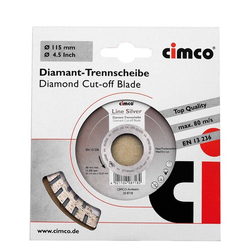 208718 Cimco DTS line silver 115 mm* Produktbild