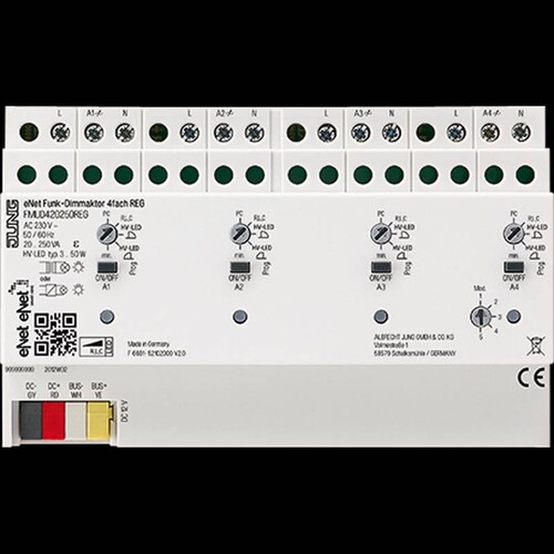 FMUD420250REG Jung Funk LED Universaldimmer REG 4-kanalig Produktbild Front View L