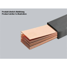 92001345 Wöhner 01255 Lamellierte CU Schiene 547A 144mm² Produktbild