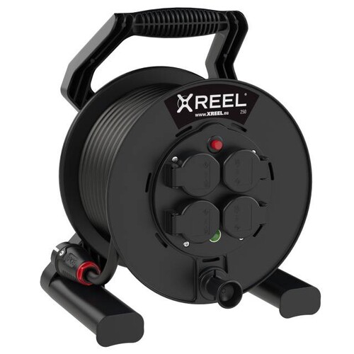 9250013-p PC-Electric Kabeltr. KST250 4xSSD mit Deckel sw SP IP54 25m H07RN F Produktbild