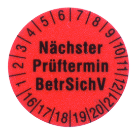 4771953 AMPROBE Prüfetiketten 1238 R rund 15mm (250 St.) - rot Produktbild