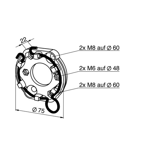 9910009 Somfy Markisen  u. Universallager o. Muttern u. Federr. gr Produktbild Front View L