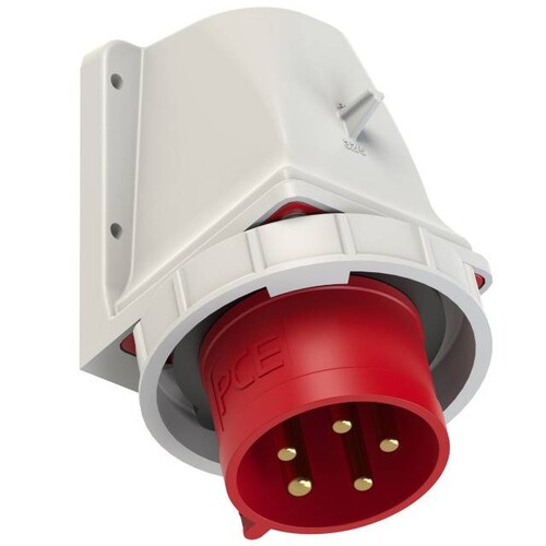 5252-6k PC-Electric Wandgerätestecker 32A 5p 6h IP67 Produktbild Front View L