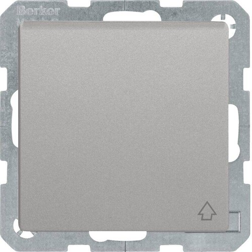 47516084 Berker BERKER Q.x SSD mit Klappdeckel, alu samt Produktbild Front View L