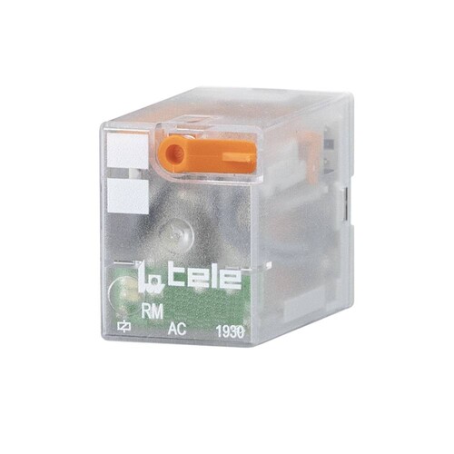 100613LD-N Tele-Haase RM 524L-N Minirelais 24VAC 4WE LED 6A Produktbild Front View L