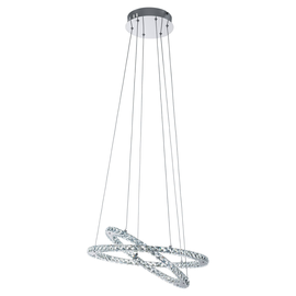 31667 Eglo LED-HÄNGELEUCHTE-KRISTALL 2-RING DM63cm 34W Produktbild front M