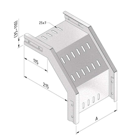 10123 Trayco CT60-FB90-100-PG Kabelrinne Fallstück 100 Produktbild