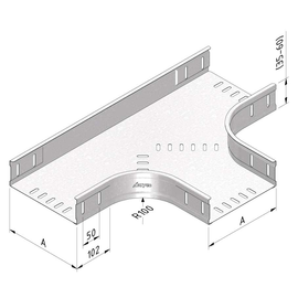 10178 Trayco CT60-T-100-PG Kabelrinne T-Stück 100 Produktbild