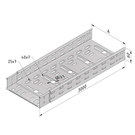 13825 Trayco CTLI60-100-3PG Kabelrinne leicht 100 klipsbar Produktbild