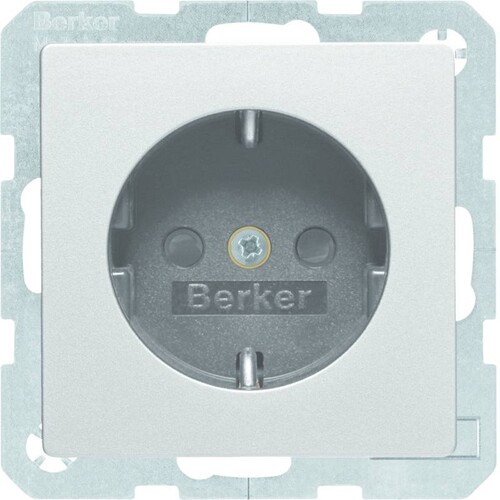 47236084 Berker BERKER Q.x SSD mit erh. Berührungsschutz alu samt Produktbild Front View L