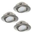 95853 Eglo 3XLED EINBAUSPOT Ø84 NICKEL-M. Produktbild