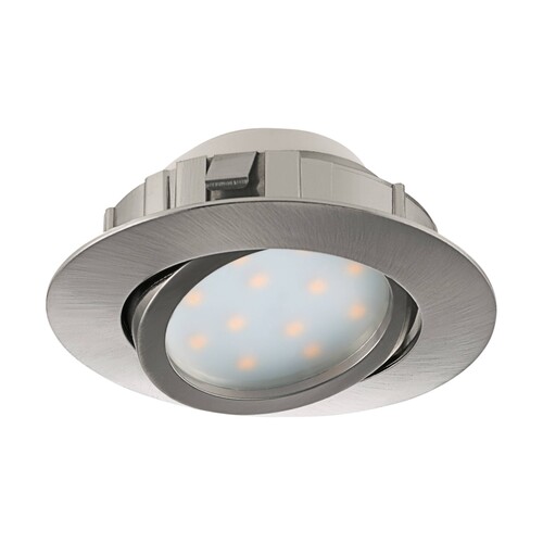 95856 Eglo LED EINBAUSPOT Ø84 NICKEL-M.PINEDA Produktbild Front View L