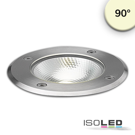112213 Isoled LED Bodeneinbaustrahler, rund Edelstahl, IP67, 7W COB, 90°, warm Produktbild