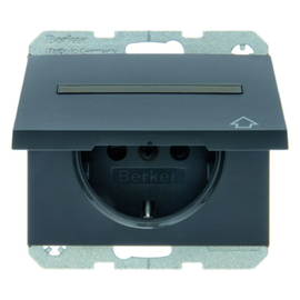 47527206 Berker BERKER K.1 SSD m.Klappdeckel u.Beschrif tungsfeld ant Produktbild front M