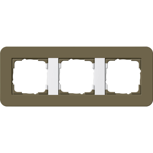 0213416 Gira Abdeckrahmen 3f Gira E3 Umbra/Reinweiß Produktbild