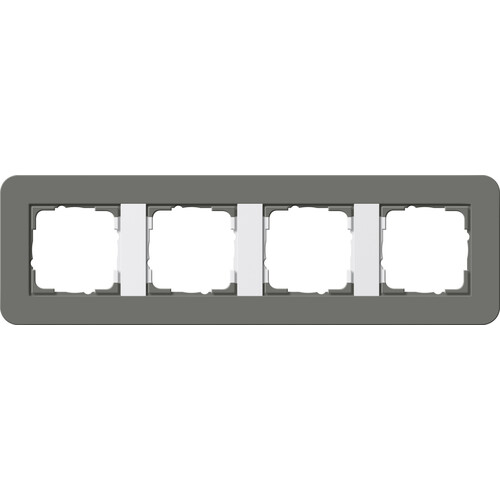 0214413 Gira Abdeckrahmen 4f Gira E3 Dklgrau/Reinweiß Produktbild