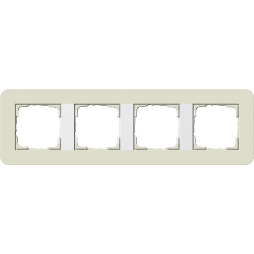 0214417 Gira Abdeckrahmen 4f Gira E3 Sand/Reinweiß Produktbild