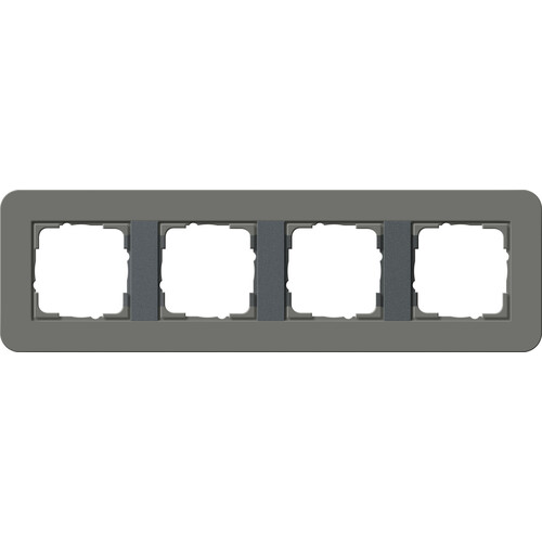 0214423 Gira Abdeckrahmen 4f Gira E3 Dklgrau/Anthrazit Produktbild