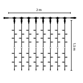58529 Scharnberger+H. LED Drape Lite 300 2x1,5m 230V 35W Indoor Kabel: transpare Produktbild