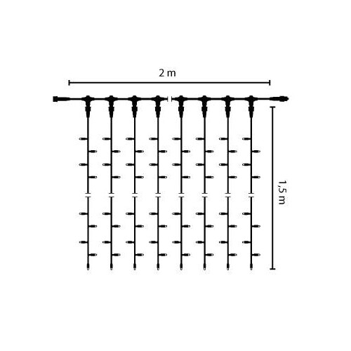 58529 Scharnberger+H. LED Drape Lite 300 2x1,5m 230V 35W Indoor Kabel: transpare Produktbild