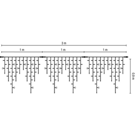 59094 Scharnberger+H. LED Ice Lite Flash 174 3x0,9m 230V 10,5W outdoor Kabel:wei Produktbild