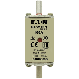 160NHG00B Eaton NH FUSE 160A 500V GL/GG SIZE 00 DUAL IN Produktbild front M